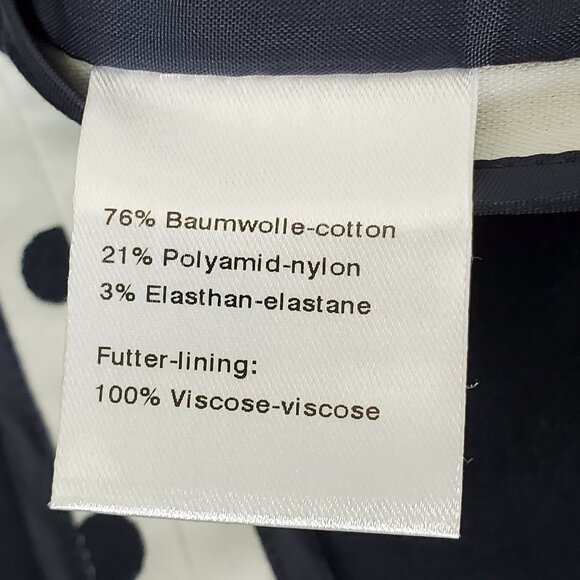 Akris Punto Light Gray Black Polka Dot Cotton Blend Single Button Blazer Size 6 - Picture 15 of 16